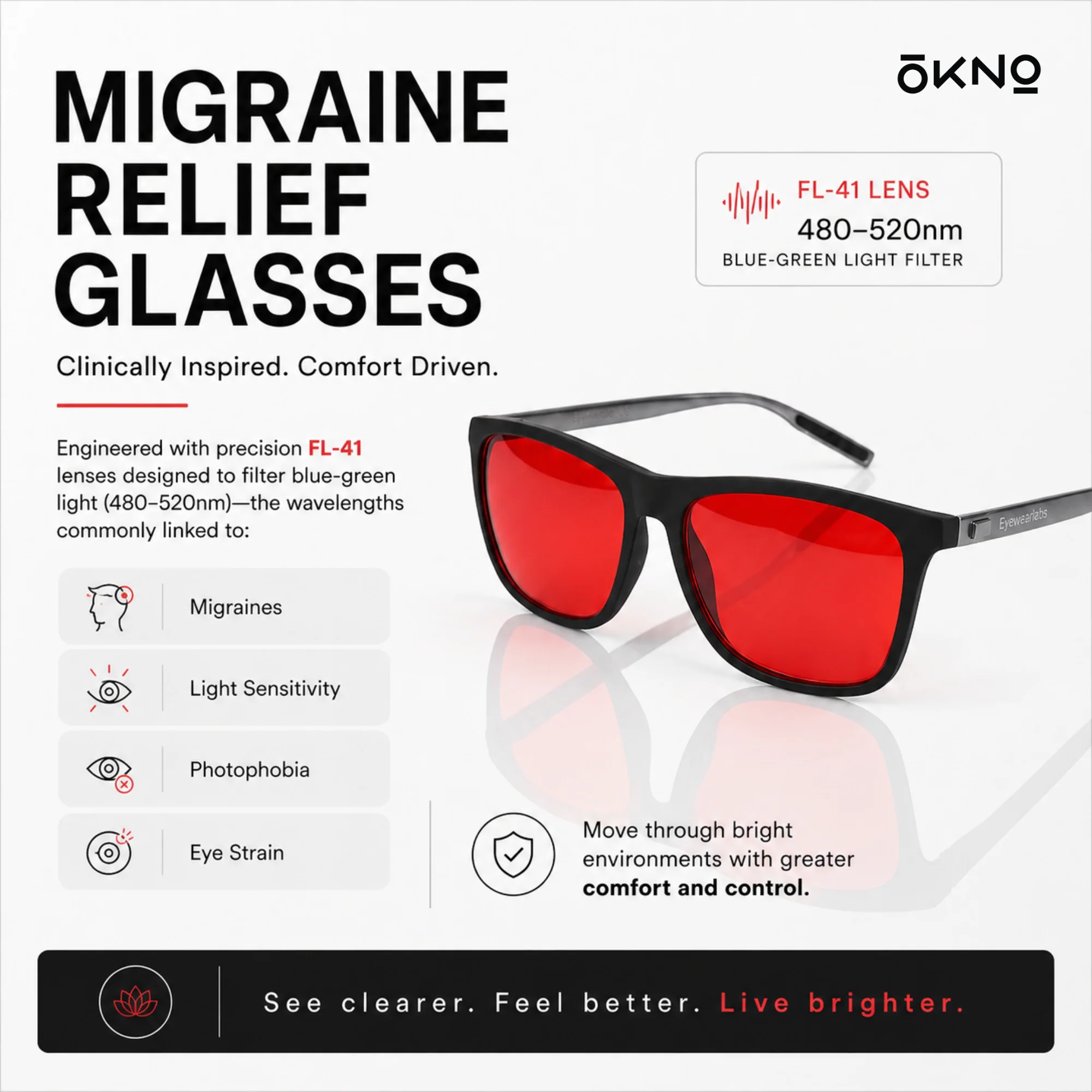 Spidey Navy | FL-41 Migraine Relief Glasses - Image 3